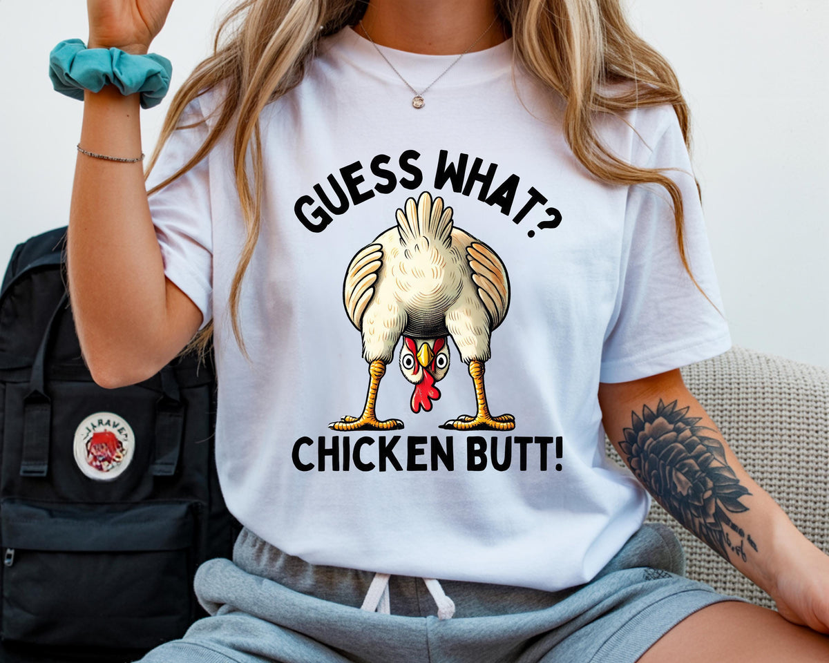 Funny Chicken Butt Unisex Graphic Tee: Tracked UK Shipping