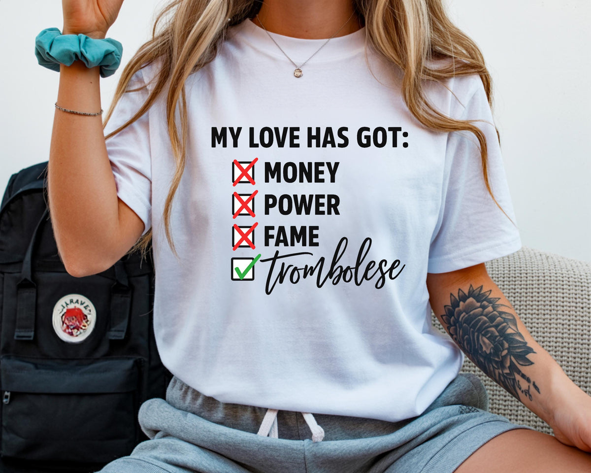 Funny Misheard Lyrics "Trombolese" T-Shirt – Freed from Desire Song Design