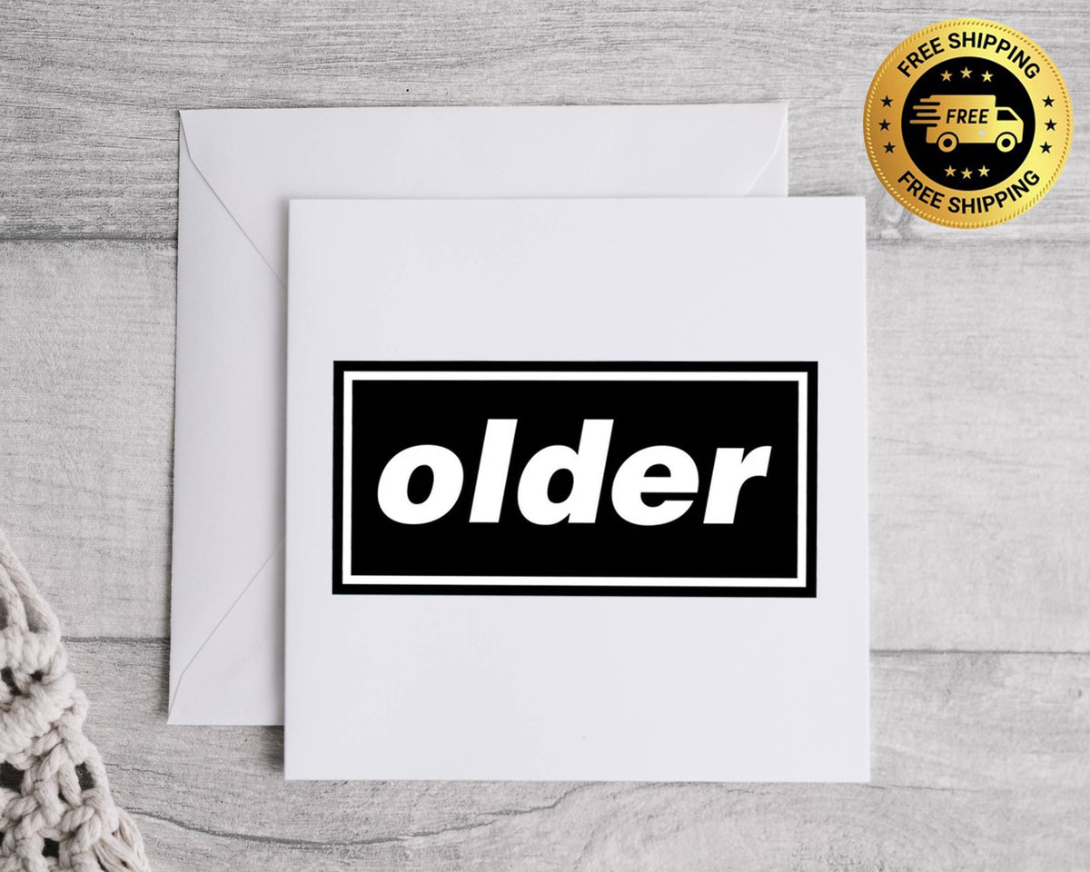 Older Birthday Card: Britpop Music Band Design - Fast UK Postage