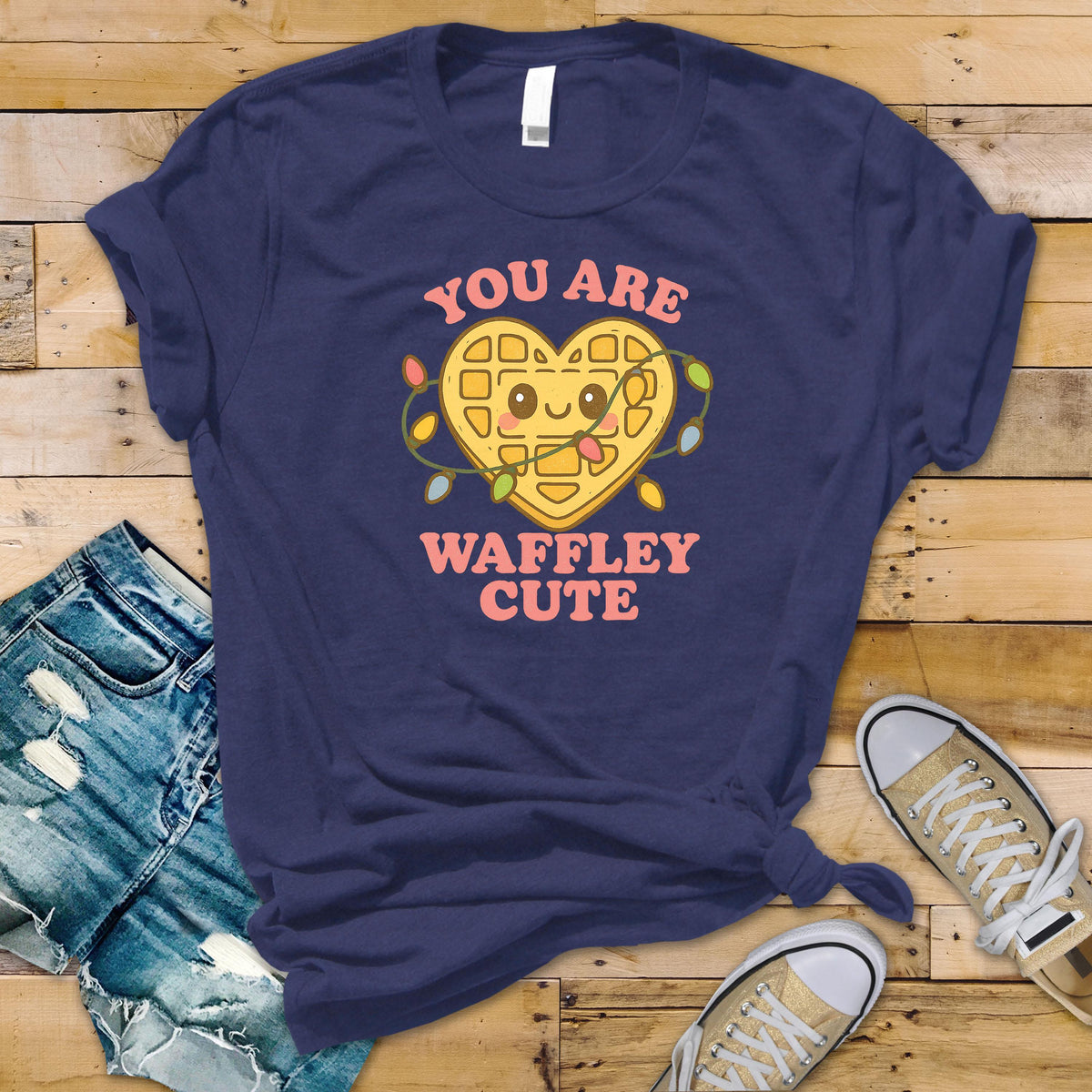 Waffley Cute T-Shirt: Cult TV Parody - Fast UK Tracked Post