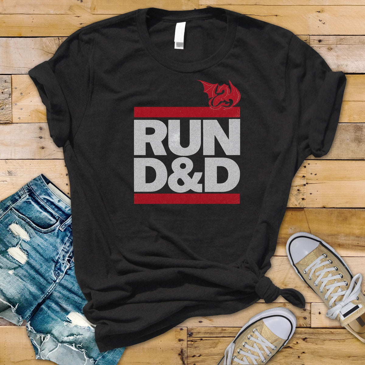 Run D&D T-Shirt: Graphic Tee - Fast and Fast Tracked UK postage