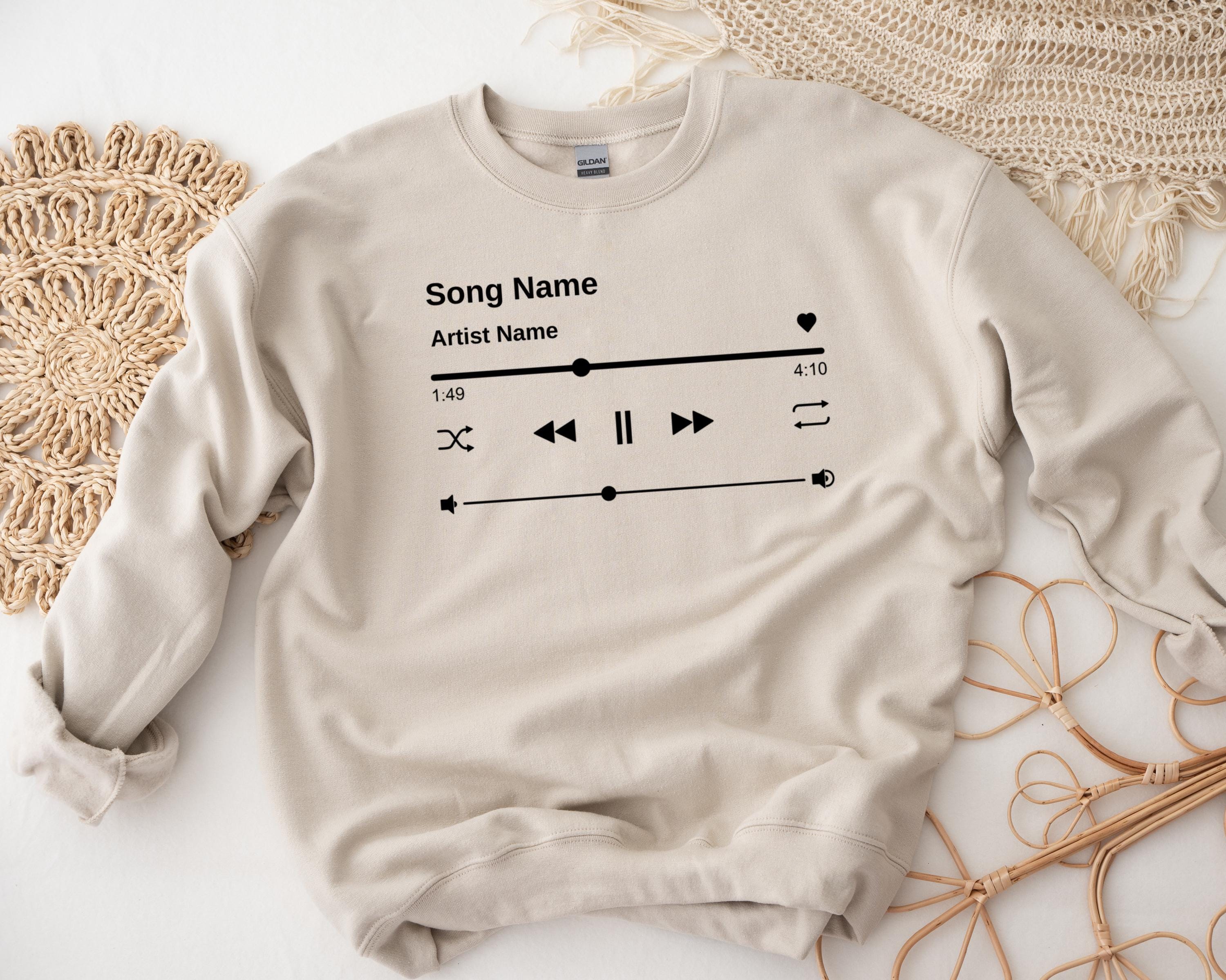 Custom Song Name Sweatshirt - Personalised Music Jumper - Worldwide Shipping