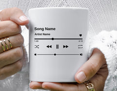 Custom Song Name Mug - Personalised Music Gift - Tracked UK Post