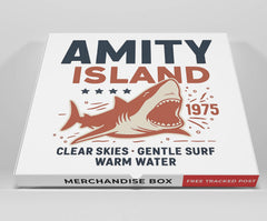 Amity Island Merch Box: Movie Parody T-Shirt Gift Set