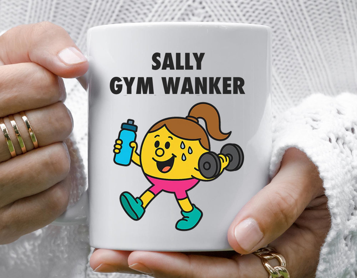 Gym Wanker Mug: Female Fun Gym Gift, Personalised Name