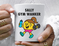 Gym Wanker Mug: Female Fun Gym Gift, Personalised Name