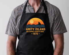 Movie Apron - Amity Island Sunset Design on Choice of Colours