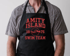 Movie Apron - Amity Island Swim Team Design on Choice of Colours