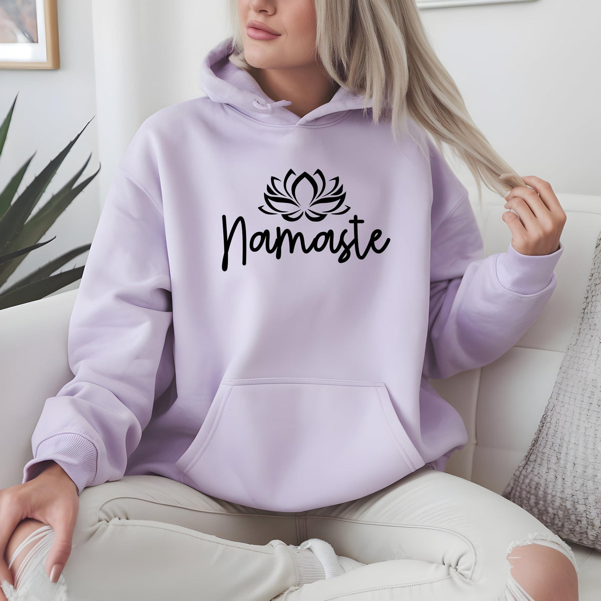 Namaste Hoodie - Yoga Design Heavyweight Gildan - Multi Colours