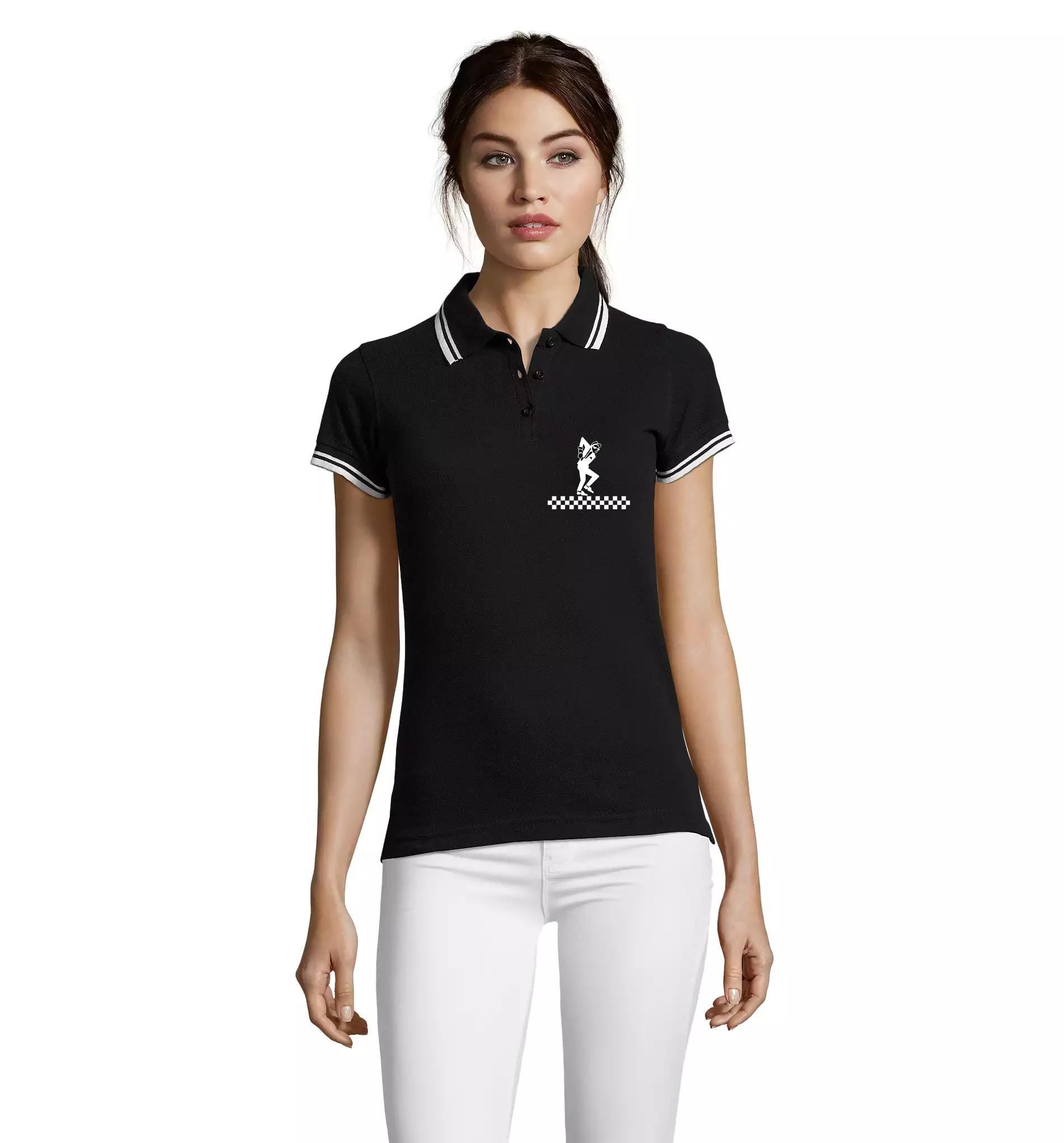 Ska Polo Shirt, Twin Tip Style With Logo, Northern Soul Tee, Two Tone