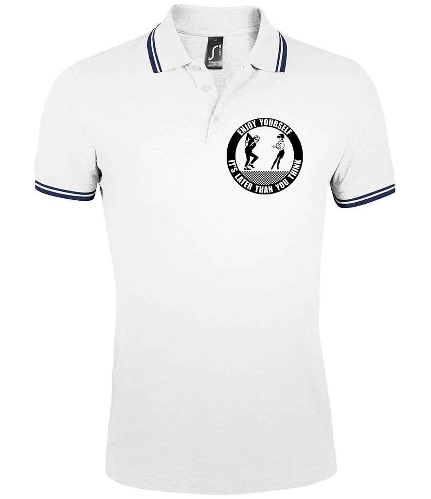 Ska Polo Shirt, Twin Tip Style With Enjoy Yourself Logo, Northern Soul Tee