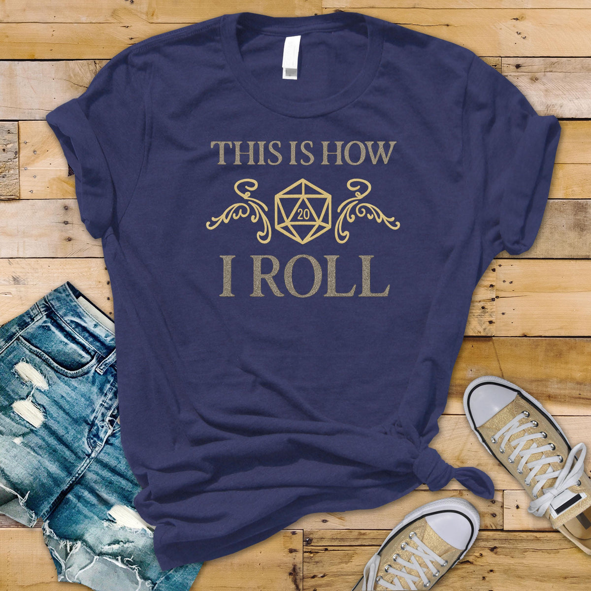 D&D T-Shirt: This is How i Roll Design - Fast and Fast Tracked UK postage