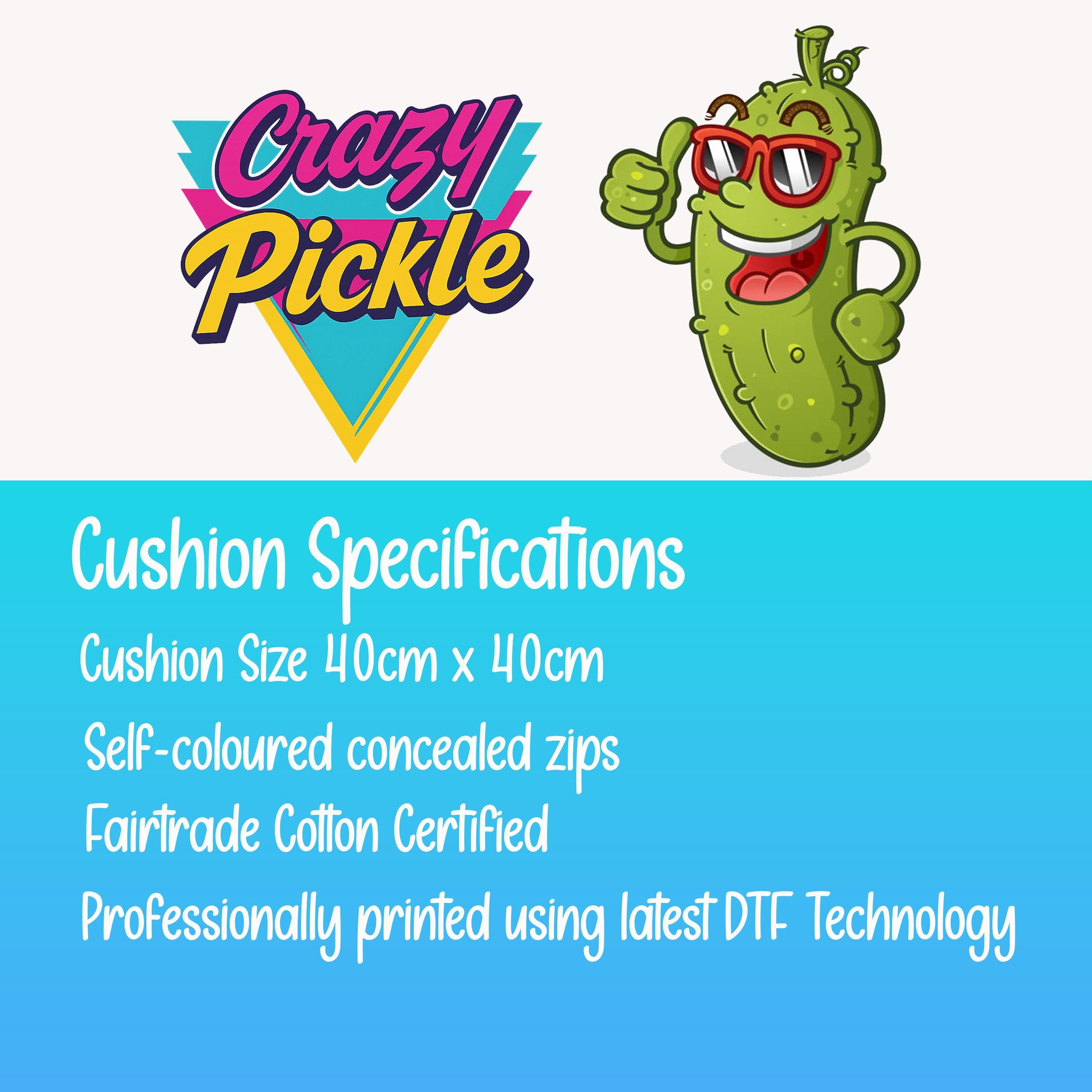 Funny Rude Cushion - F-Caw-F Chicken Design - 40cm x 40cm Size