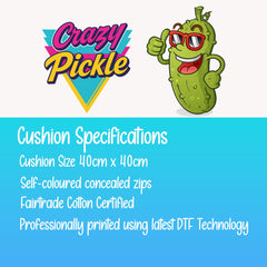 Funny Rude Cushion - F-Caw-F Chicken Design - 40cm x 40cm Size