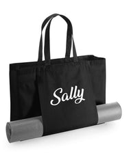 Personalised Yoga Tote Bag, Custom Name Print - Earthware Organic