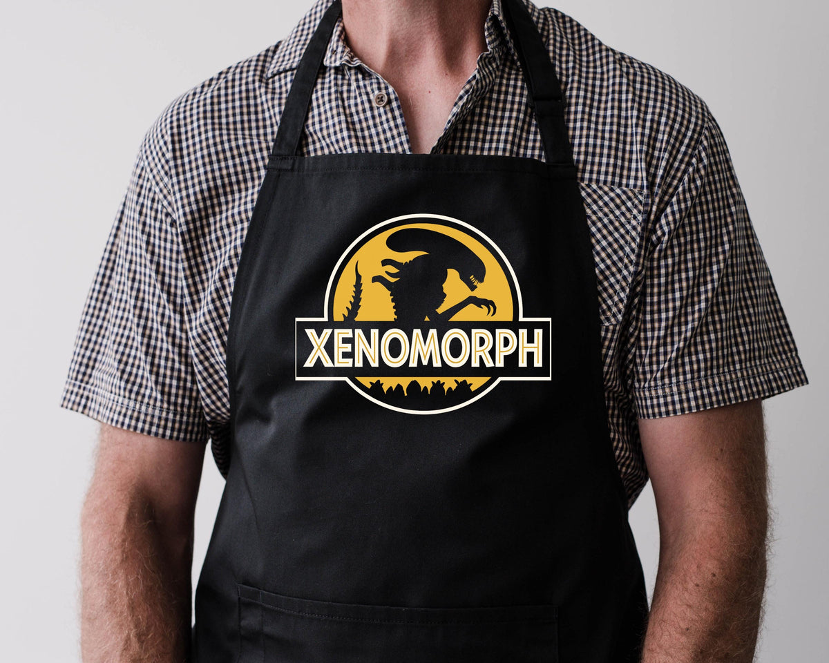 Movie Apron - Xenomorph Alien Design on Choice of Colours - Fast UK Tracked Post!