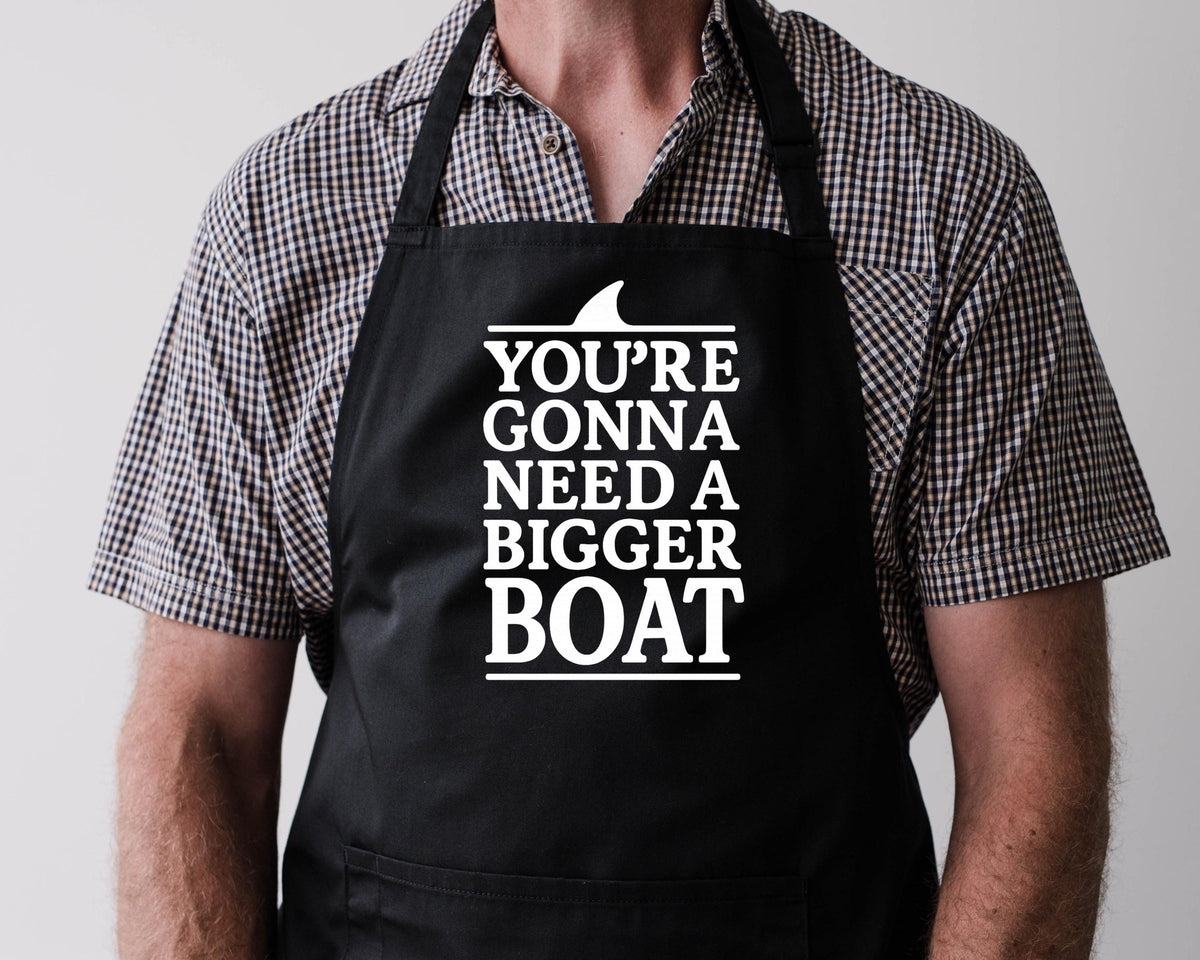 Movie Apron - 'Gonna Need A Bigger Boat' Design on Choice of Colours