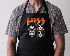 Music Parody Apron - Hiss Cats Design on Choice of Colours