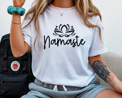Namaste T-Shirt- Yoga Design Softstyle Unisex Tee - Fast UK Tracked Postage
