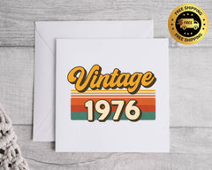 Personalised 50th Birthday Card - Vintage 1976 -  Fast UK Shipping