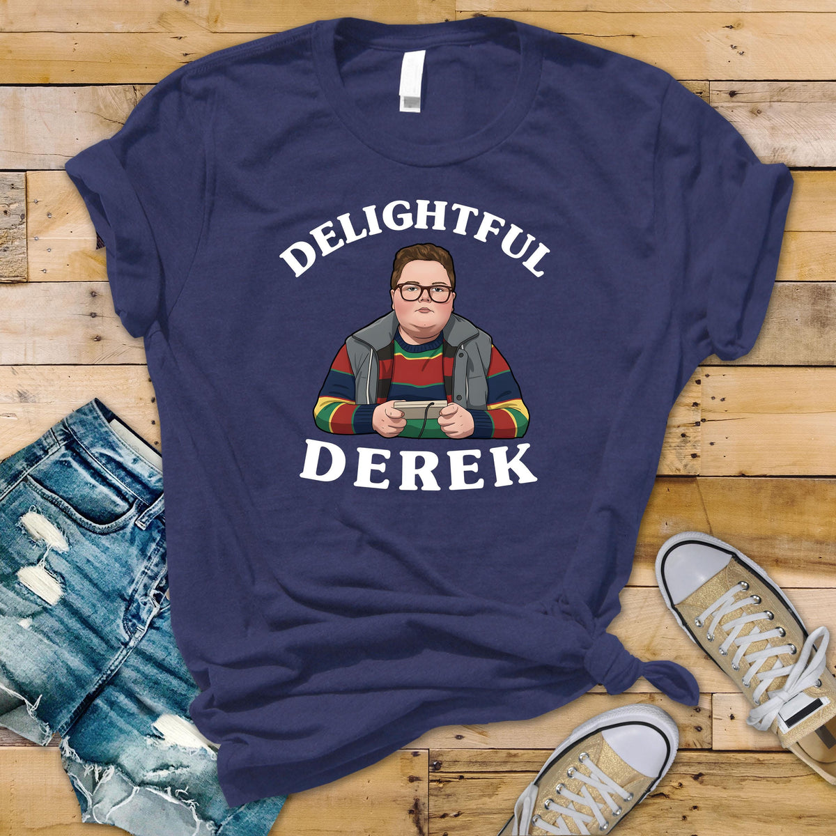 Delightful Derek T-Shirt : TV Parody Design, Gildan Softstyle