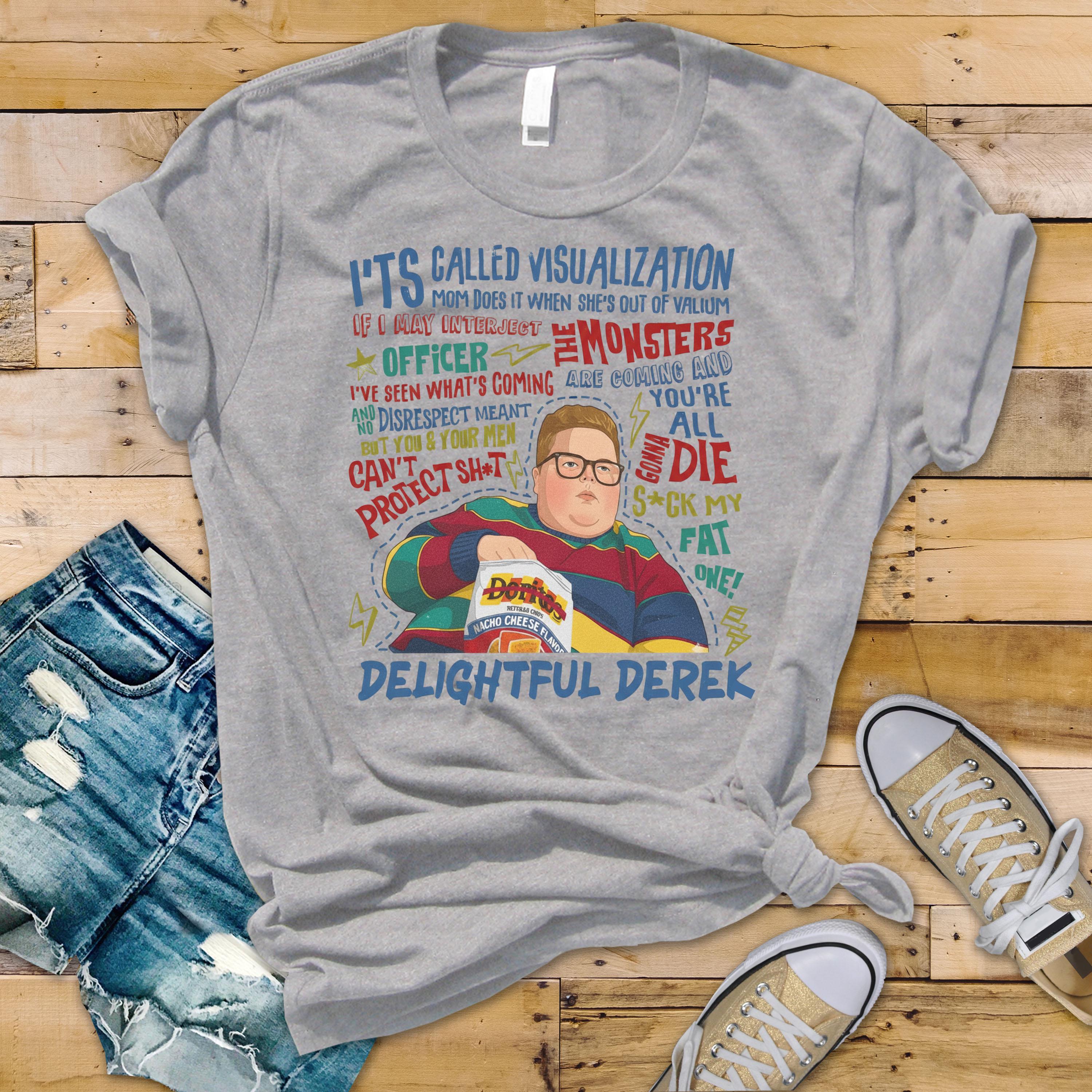 Delightful Derek T-Shirt : TV Parody Visualisation Design, Gildan Softstyle