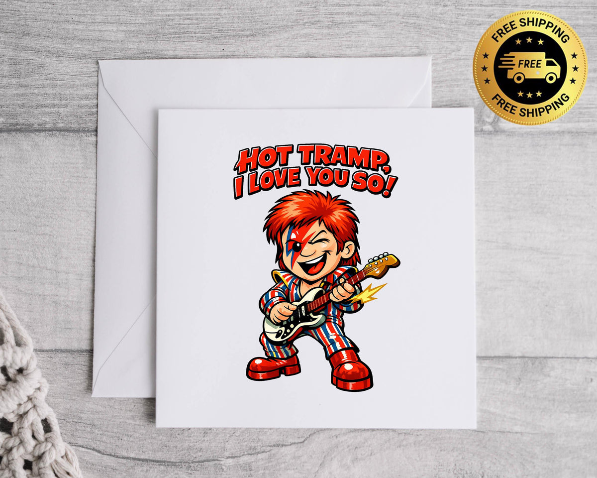 Funny Anniversary Card - Hot Tramp Guitar Design