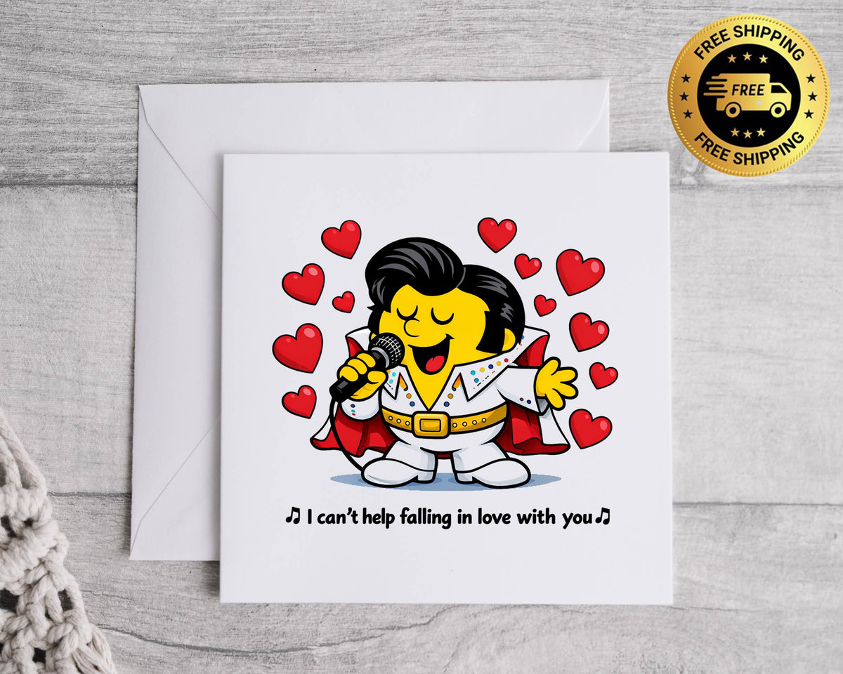 Funny Anniversary Card - I Cant Help Falling in Love Design