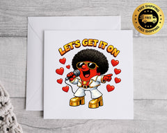 Funny Anniversary Card - Lets Get It On Design