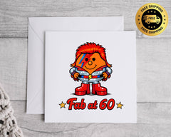 Funny 60th Birthday Card: Fab at 60 Ziggy Design - Fast UK Shipping