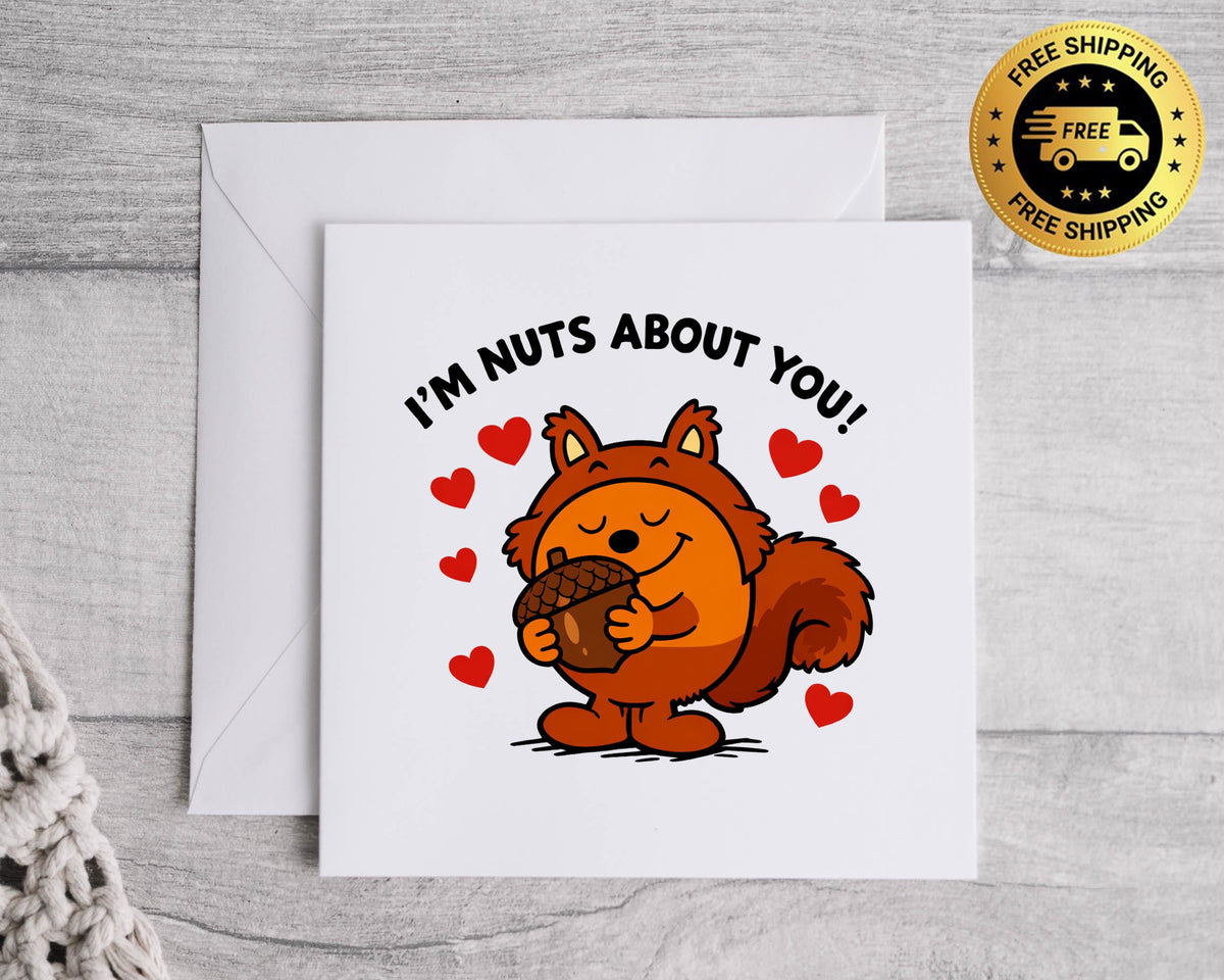 Funny Anniversary Card - I'm Nuts About You Design