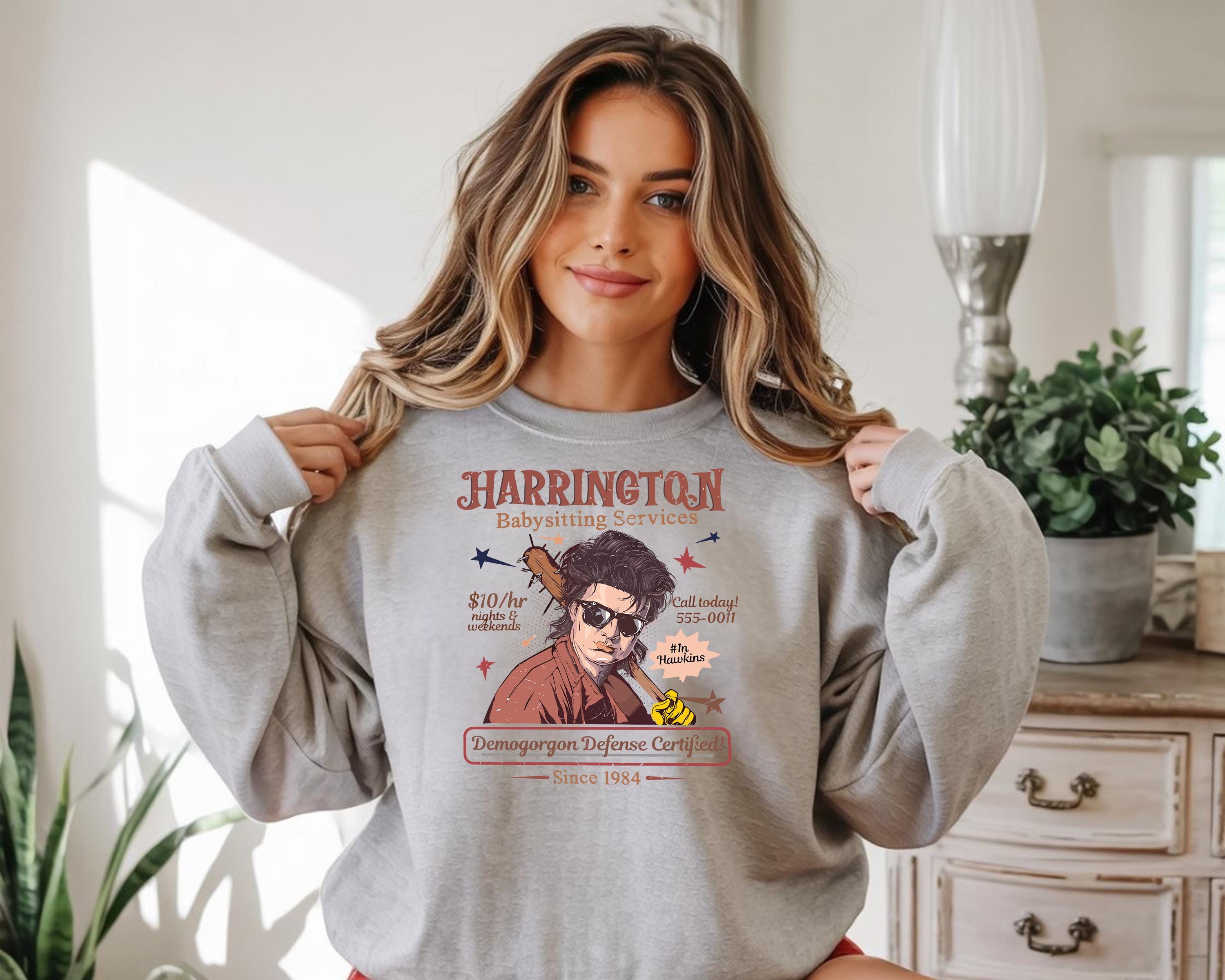 TV Parody Sweatshirt: Harrington Babysitting Services Design, Gildan Heavyweight