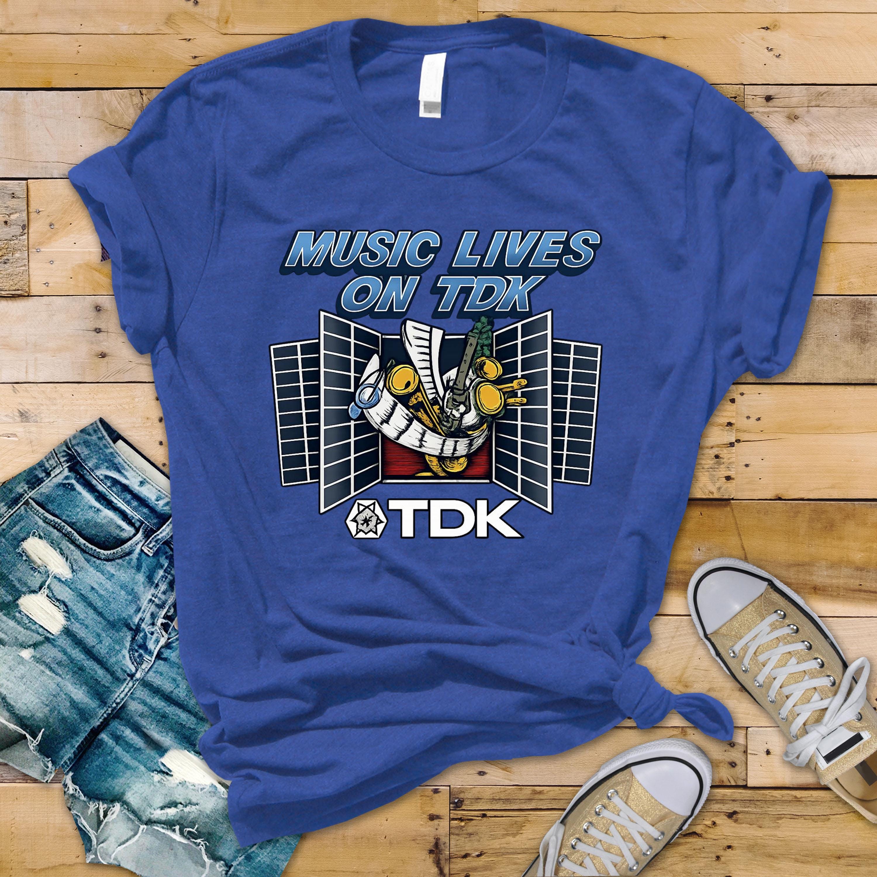 TV Parody T-Shirt : Music Lives on TDK Design, Gildan Softstyle