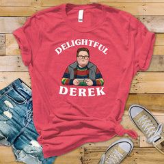 Delightful Derek T-Shirt : TV Parody Design, Gildan Softstyle