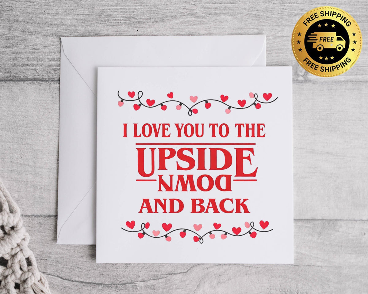 Upside Down Love Card - Cult TV Parody Design - Fast Postage