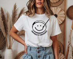 Happiness is Contagious T-Shirt - Cult TV Parody Design , Unisex Softstyle