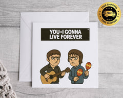 Funny Anniversary Card - Live Forever Design