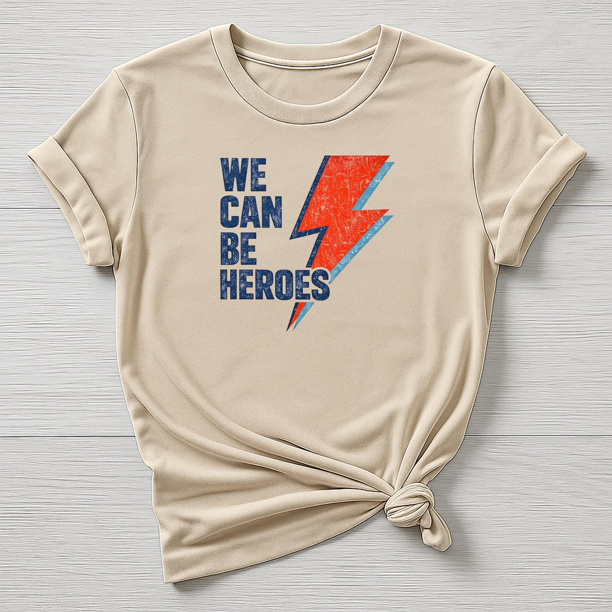 Music T-Shirt : We Can Be Heroes Design, Gildan Softstyle
