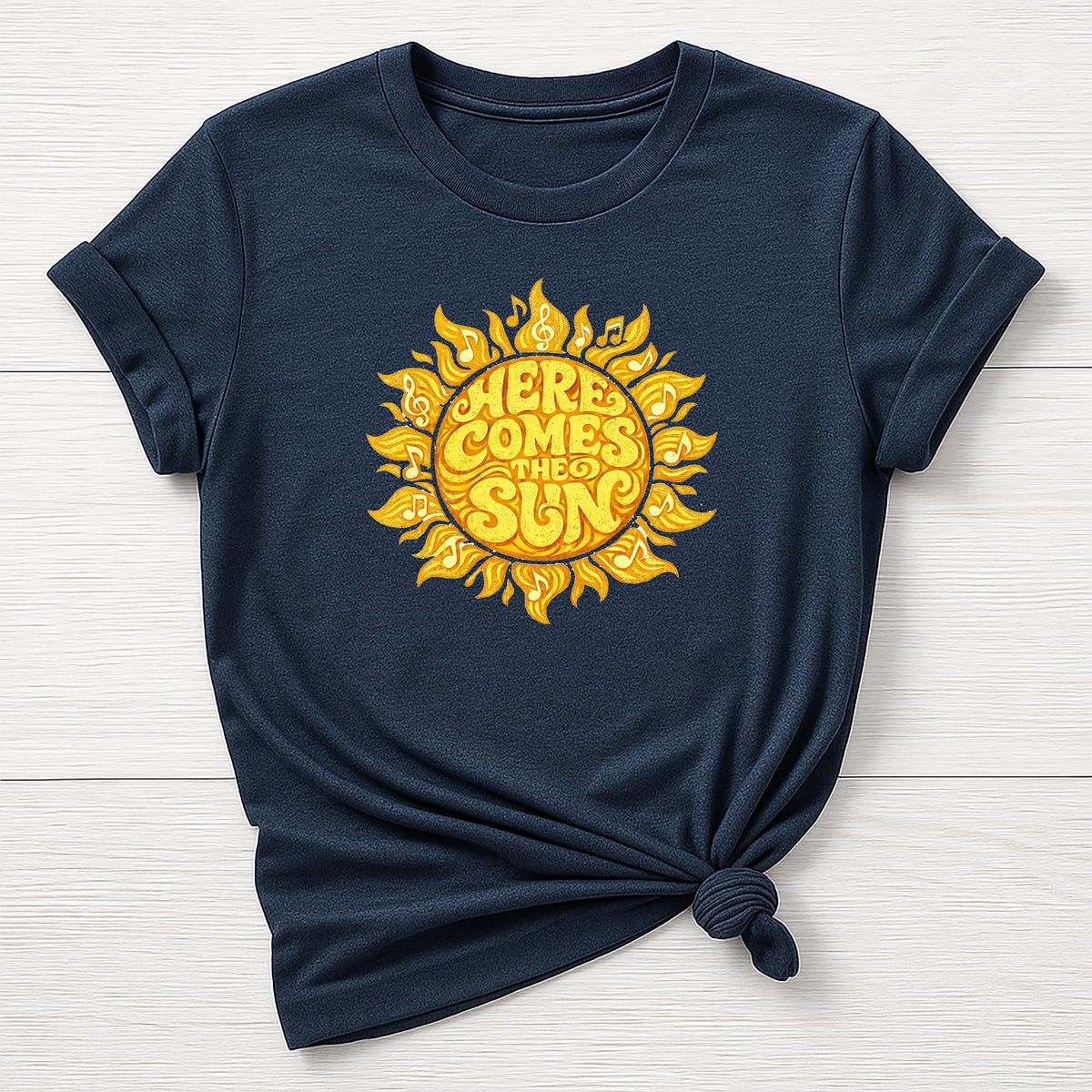 Here Comes The Sun T-Shirt : Music Design, Gildan Softstyle