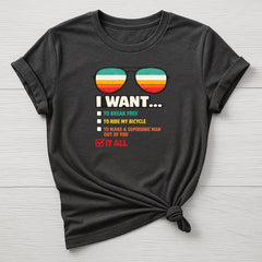 Music T-Shirt : I Want It All Design, Gildan Softstyle