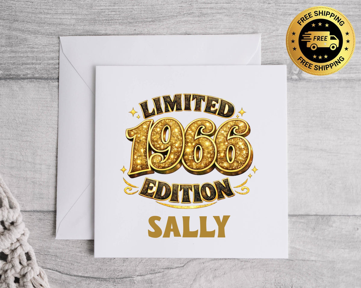 Personalised  60th Birthday Card, Ltd Edition 1966 Design