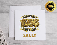 Personalised 70th Birthday Card - Limited Edition 1956 Design
