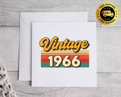 Personalised Ladies 60th Birthday Card, Vintage 1966 - Fast UK Post!