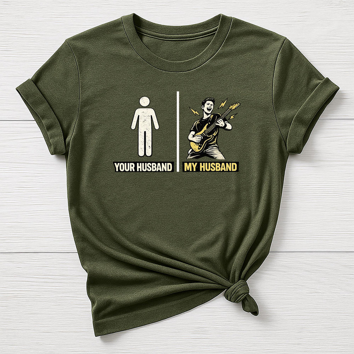 Rock Music T-Shirt : My Husband, Your Husband Design, Gildan Softstyle