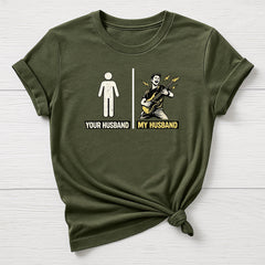 Rock Music T-Shirt : My Husband, Your Husband Design, Gildan Softstyle