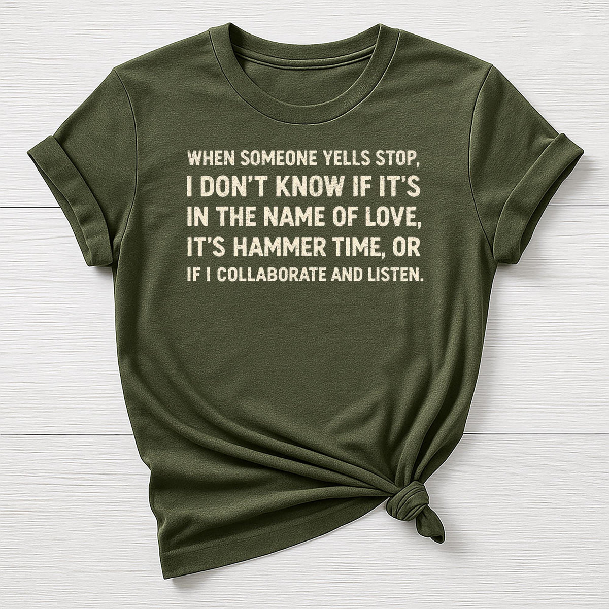 Music T-Shirt : Someone Yells Stop Design, Gildan Softstyle