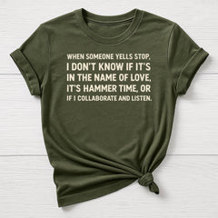 Music T-Shirt : Someone Yells Stop Design, Gildan Softstyle