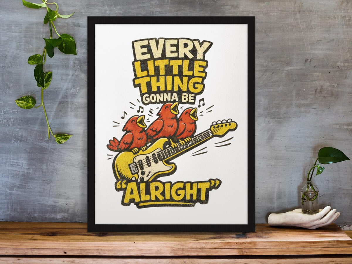 Framed Music Print Wall Art: Every Little Thing Design - 2 Sizes A3 or A4