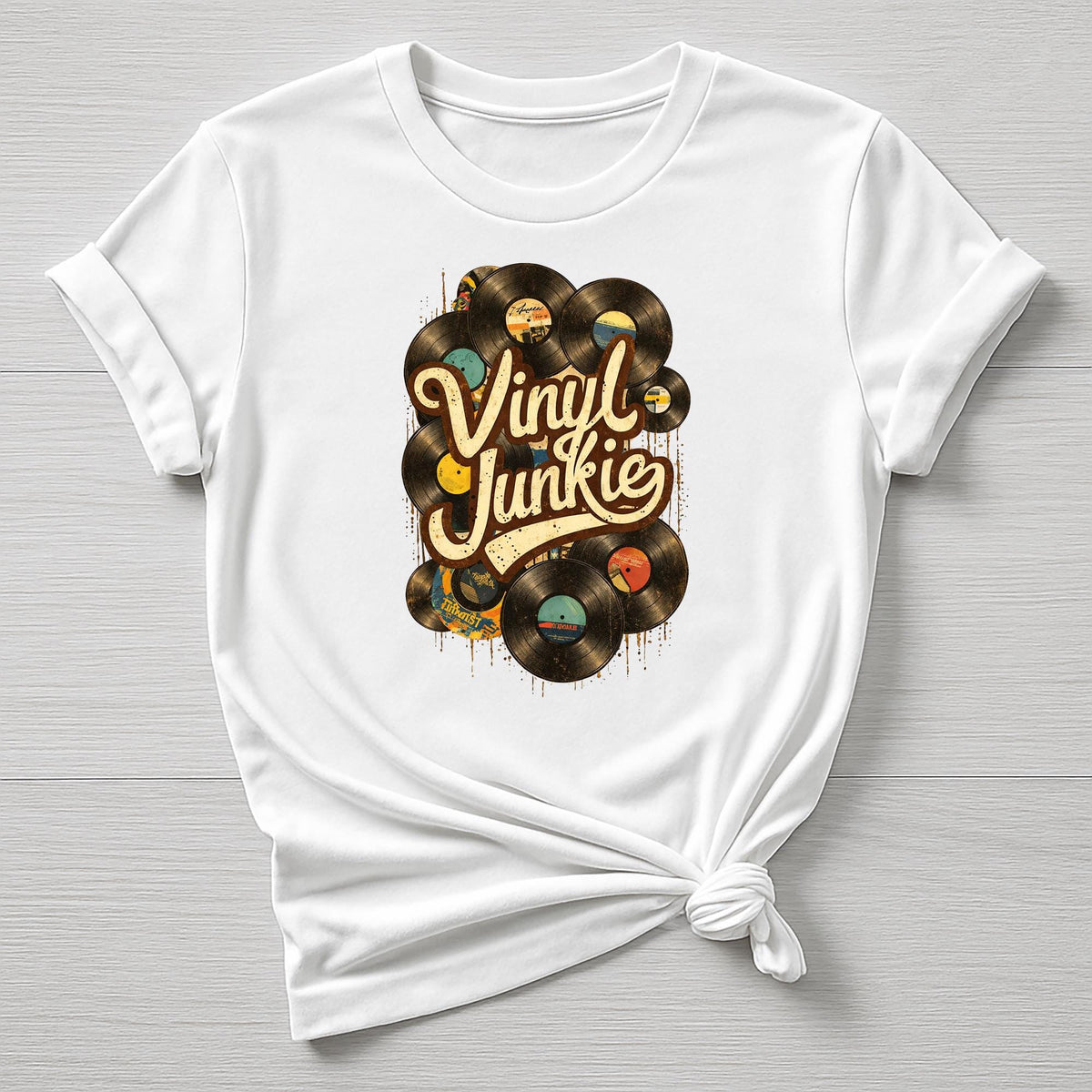 Music T-Shirt : Vinyl Junkie Design, Gildan Softstyle