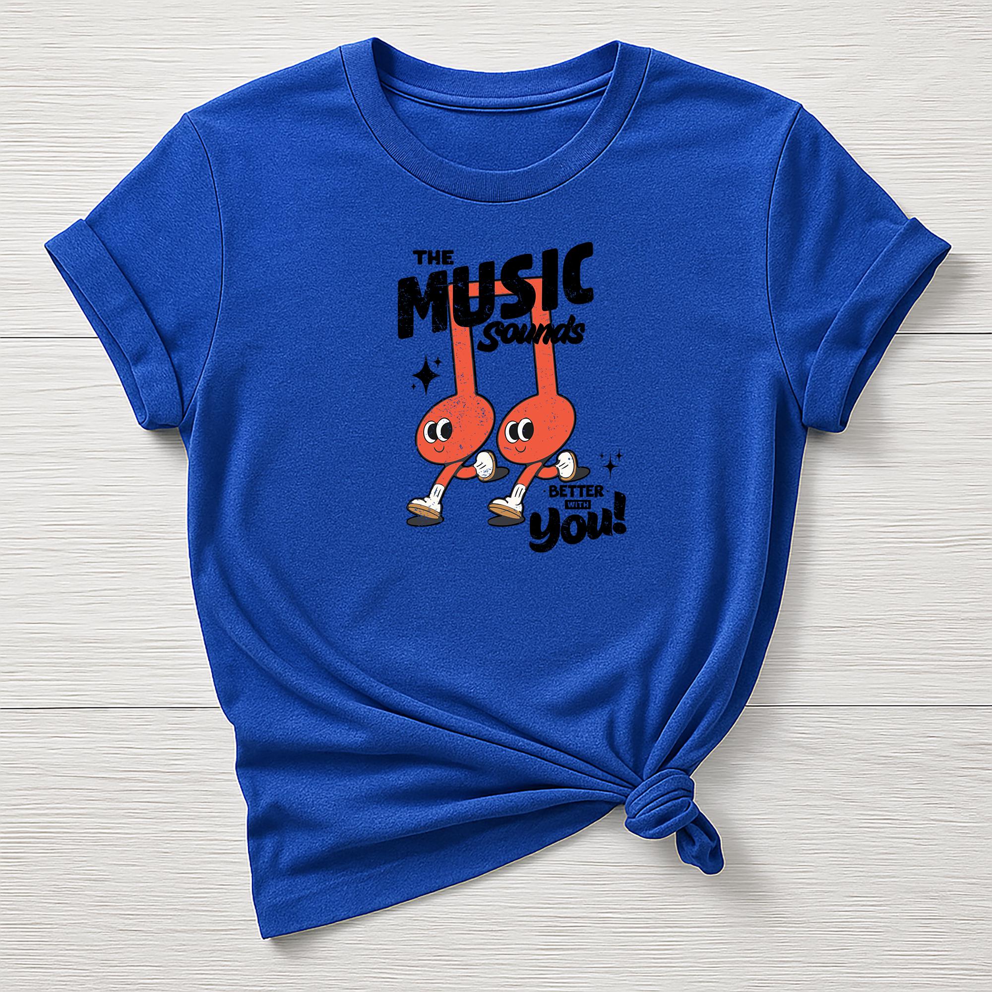 Music T-Shirt : The Music Sounds Better With You Design, Gildan Softstyle